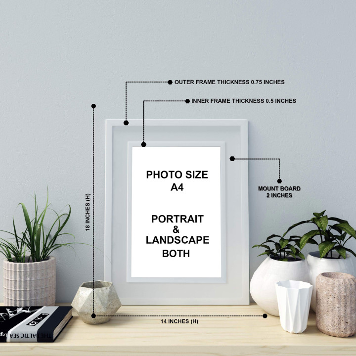 Premium Framed White A4 Print with Protective Features