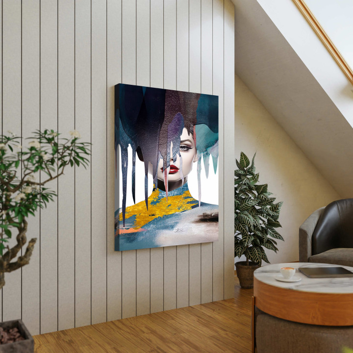 Abstract Elegance: Modern Canvas Print 18x24 inches