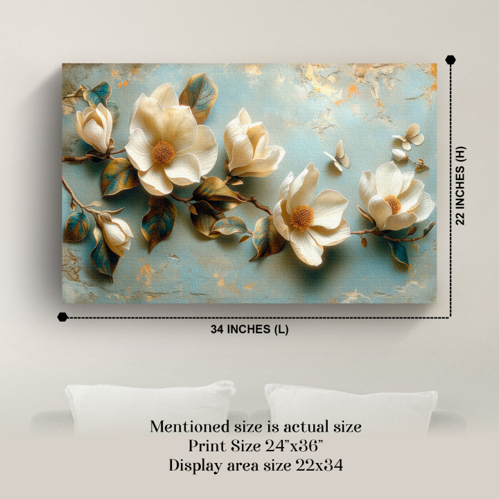 Elegant Floral Canvas Wall Art 