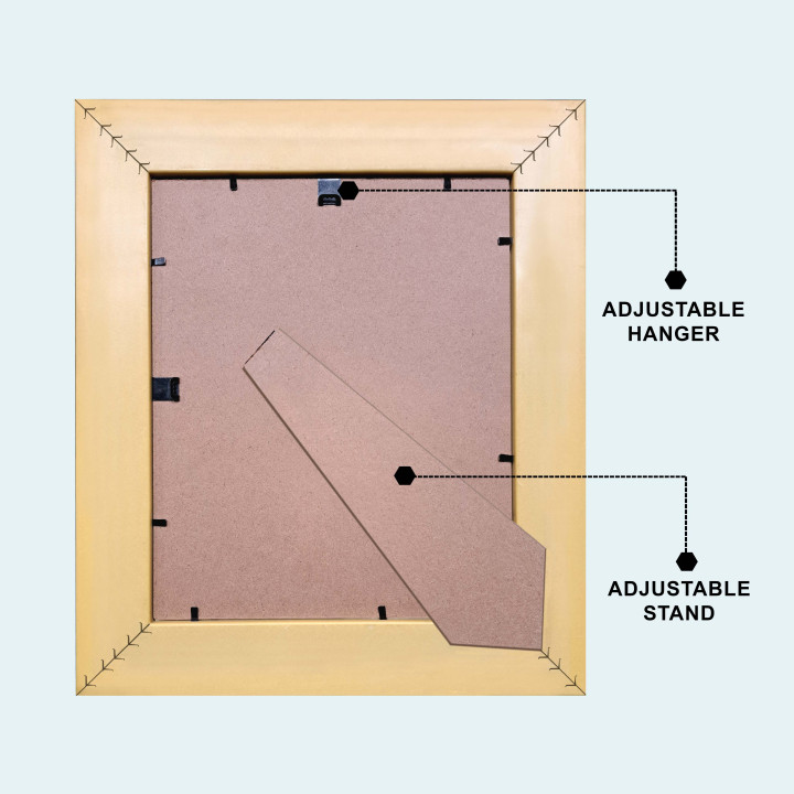 Timeless Moments, Elegant Black & Gold Gallery Frame with Matting Tabletop and Wall