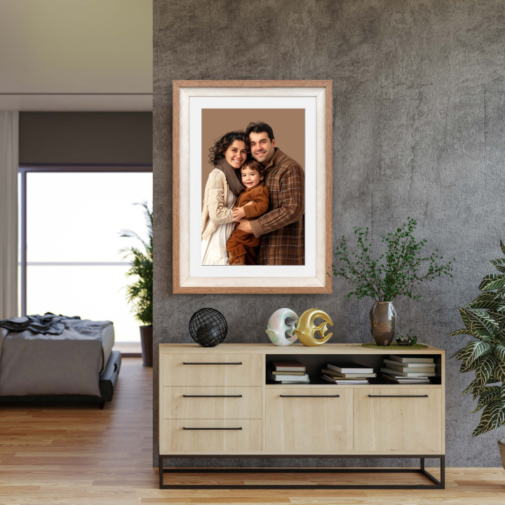 Elegant Dual-Tone Wood Picture Frame for Cherished Memories 22