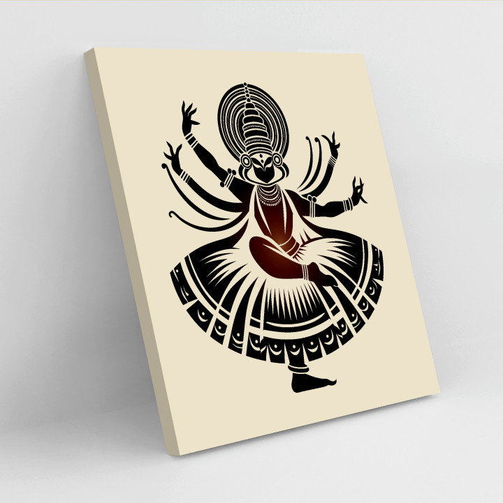 Nataraja Cosmic Dance Canvas Print - High-Quality Cotton Art for Home Decor 24x24