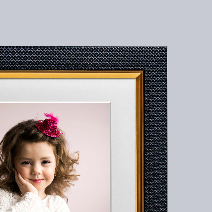 Set of 4 Geometric Wall Art Prints with White Frames