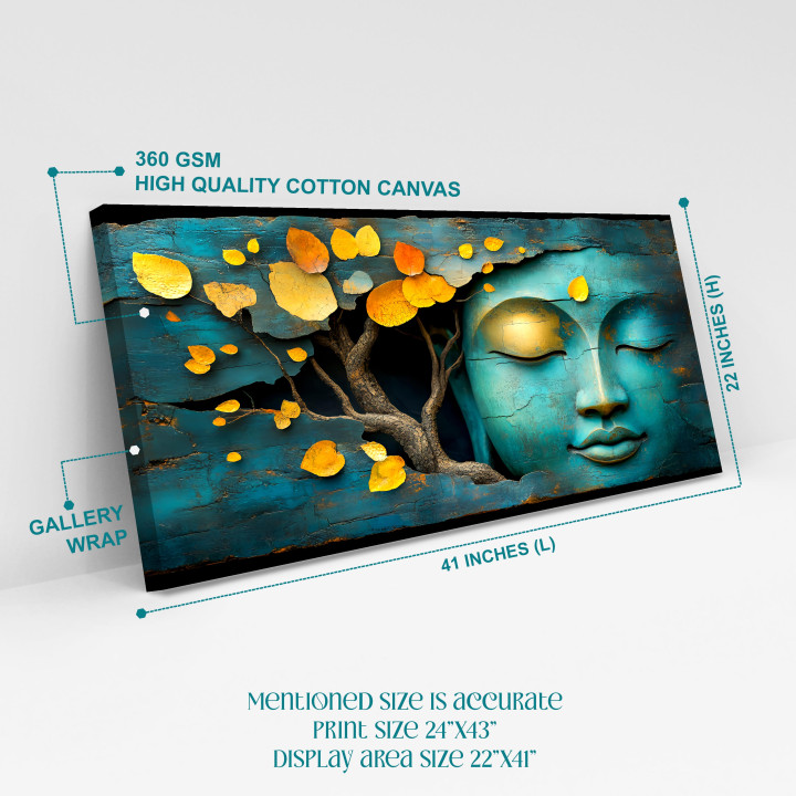 Golden Bodhi Serenity - Canvas Wall Art - Spiritual Home Decor 24