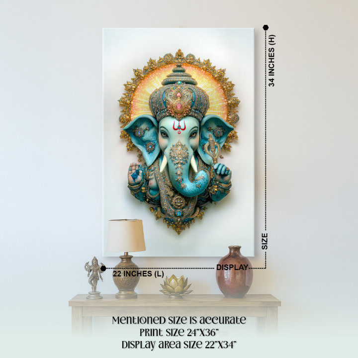 Divine Lord Ganesha Canvas Print - Spiritual Wall Art Decor 36