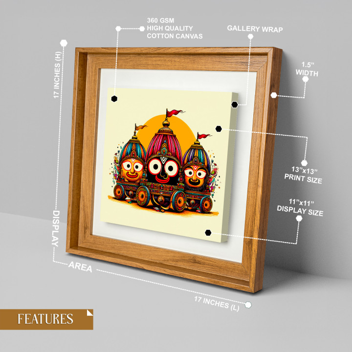 Rath Yatra Festival Art Canvas Print | Jagannath Puri Inspired Wall Decor 17
