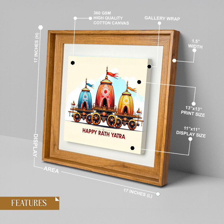 Happy Rath Yatra Celebration Canvas Print | Jagannath Festival Art | Spiritual Home Decor 17