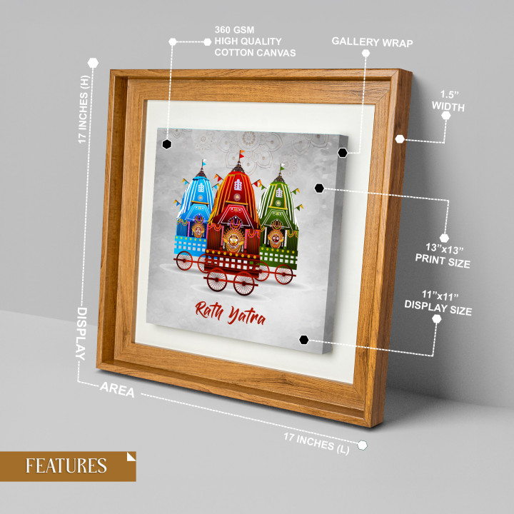Vibrant Ratha Yatra Canvas Print - High-Quality Cotton Canvas Gallery Wrap 17