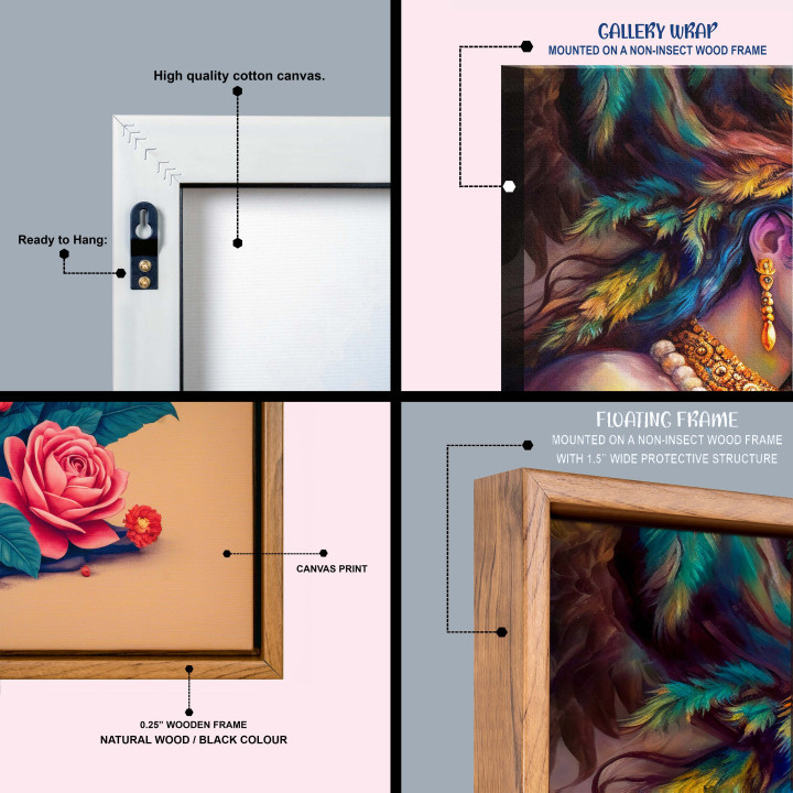 Abstract Ganesha Elephant Face Canvas Print - Modern Hindu Art 43