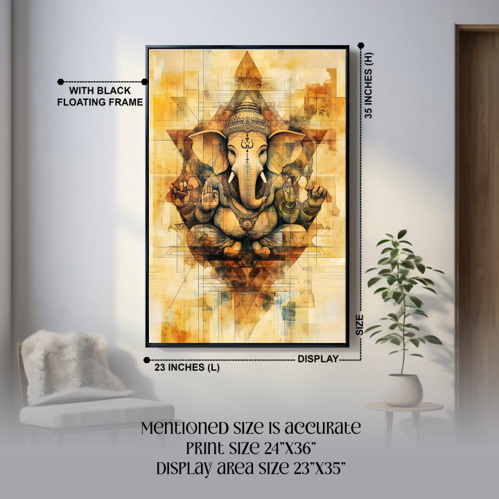Divine Ganesha Gallery Wrap Canvas Print - 24