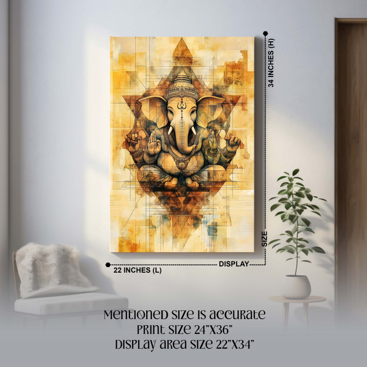 Divine Ganesha Gallery Wrap Canvas Print - 24