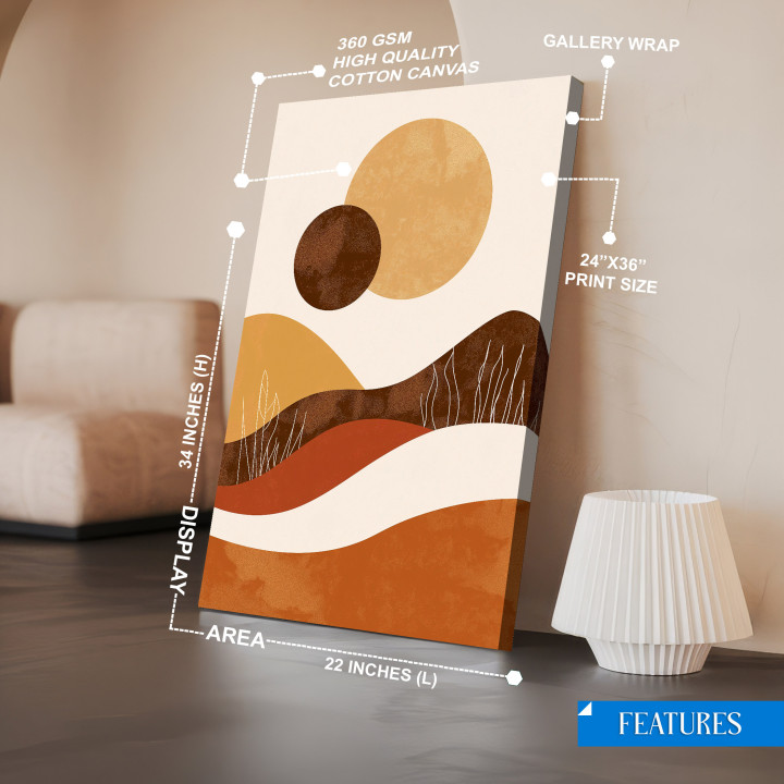 Modern Abstract Canvas Wall Art - Multiple Display Options 24