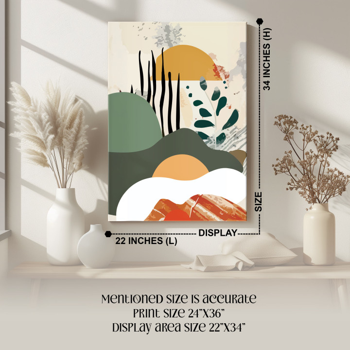 Abstract Landscape Canvas Wall Art | High-Quality | Floating Frame or Gallery Wrap Options 24