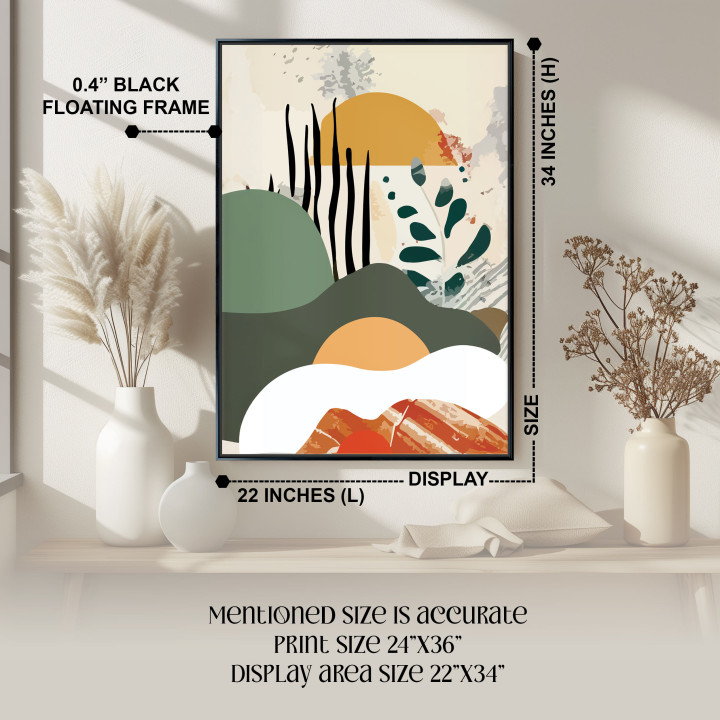 Abstract Landscape Canvas Wall Art | High-Quality | Floating Frame or Gallery Wrap Options 24