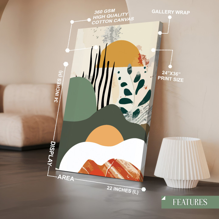 Abstract Landscape Canvas Wall Art | High-Quality | Floating Frame or Gallery Wrap Options 24