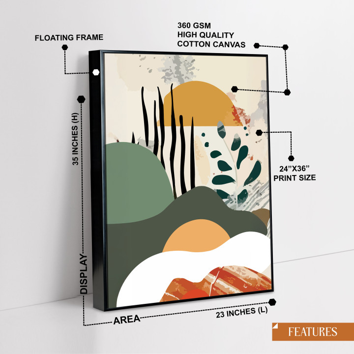 Abstract Landscape Canvas Wall Art | High-Quality | Floating Frame or Gallery Wrap Options 24