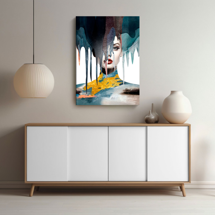 Abstract Elegance: Modern Canvas Print 18x24 inches