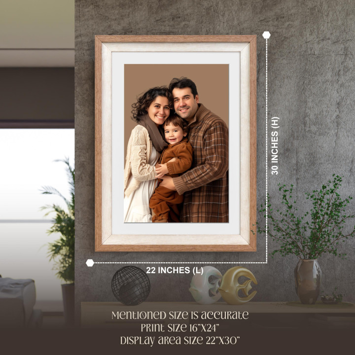 Elegant Dual-Tone Wood Picture Frame for Cherished Memories 22