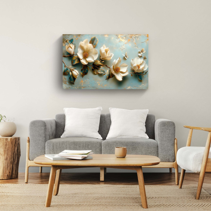 Elegant Floral Canvas Wall Art 