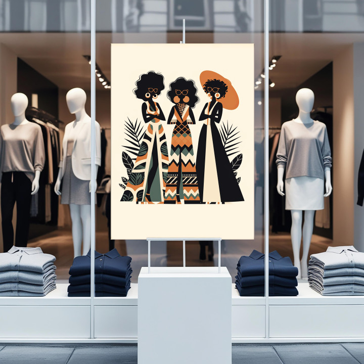 Elegant & Boutique Focused: 24x36 Canvas Print, Boutique, Parlor Optical shop Decor