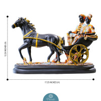 Horse Carriage Couple Showpiece | Home & Office Decor | Gift for Wedding & Housewarming