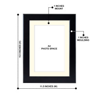 Sophisticated Black Frames for Certificates and Photos (Set of 5)