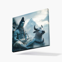 Divine Serenity: Lord Shiva and Nandi Canvas Print 24