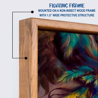 Vibrant Forest Elk Canvas Art - Modern Abstract Wildlife Wall Decor 24x36