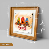 Traditional Rath Yatra Canvas | Indian Festive Decor Spiritual Home Decor 17