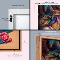 Abstract Ganesha Elephant Face Canvas Print - Modern Hindu Art 43