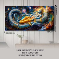 Spiritual Canvas Wall Art: Lord Vishnu - Gallery Wrap & Floating Frame Options 24