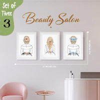 Elegant Braids Trio, Set of 3 A4, With print
