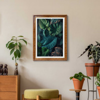 Elegant Brown Wood Finish Photo Frame with 12